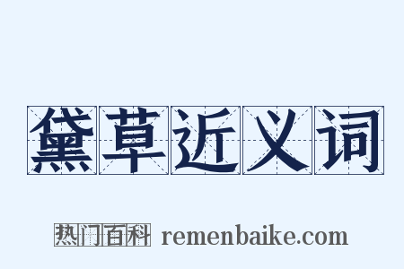 黛草近义词是什么意思的图片